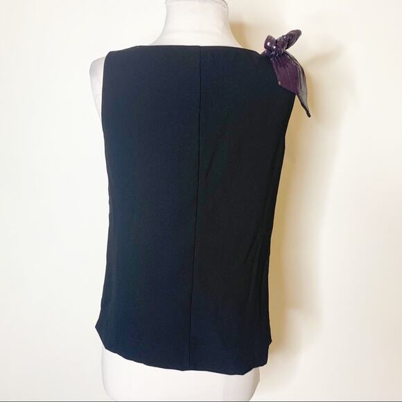 J. Crew drapey tank w sequin bow shoulder detail - Picture 7 of 8